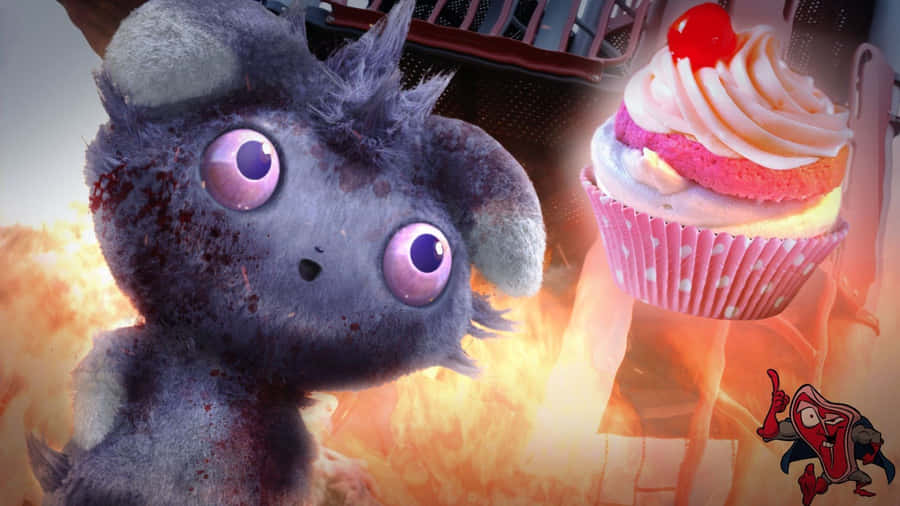 Espurr Controlling A Cupcake Wallpaper