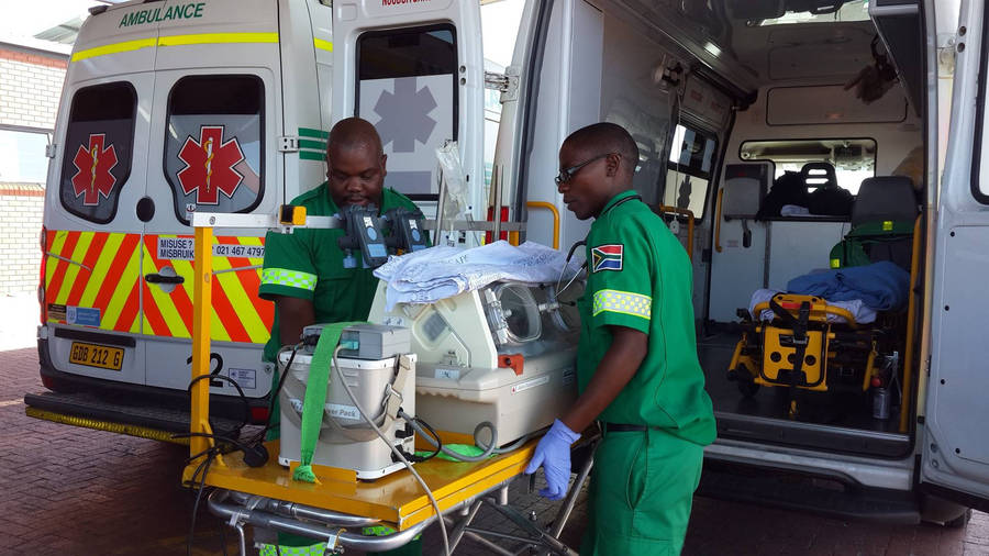 Essential Paramedic Equipment In An Ambulance Wallpaper