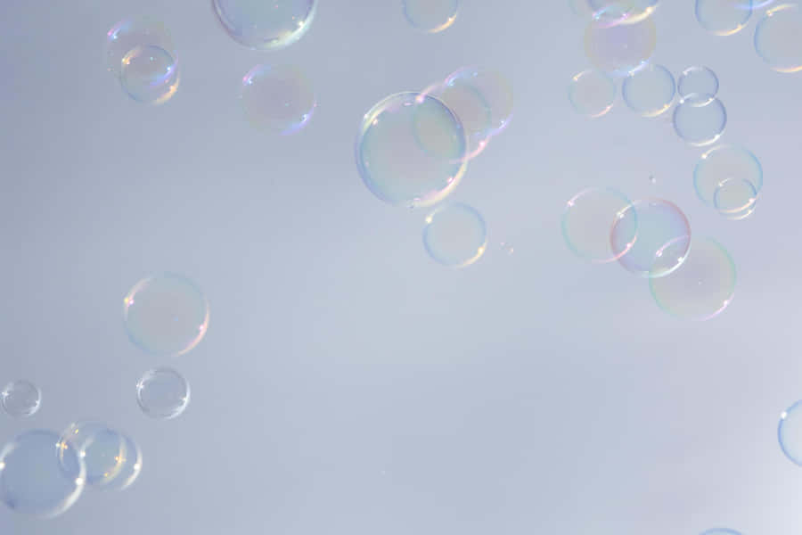 Ethereal Soap Bubbles Floating Wallpaper