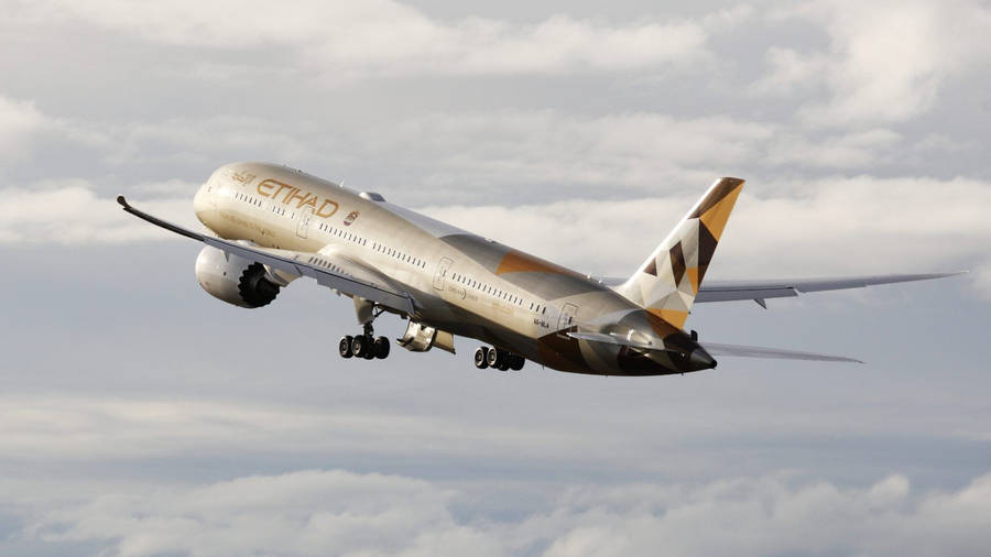 Etihad Airways Soaring Plane Wallpaper