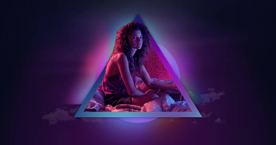 Euphoria Purple Triangle Wallpaper