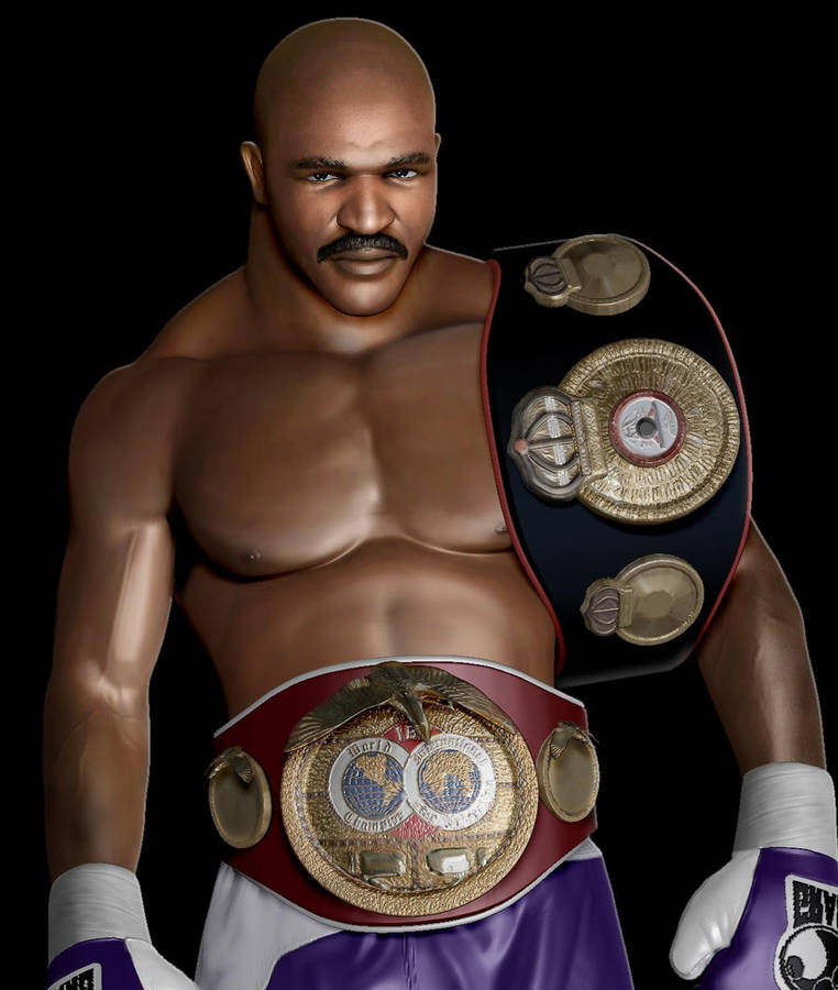 Evander Holyfield Digital Cartoon Wallpaper