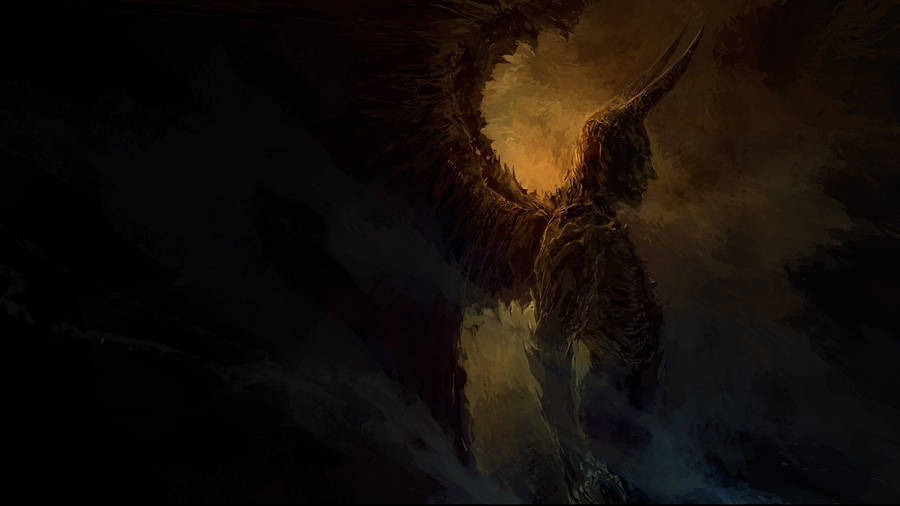 Evil Demon Facing Right Wallpaper