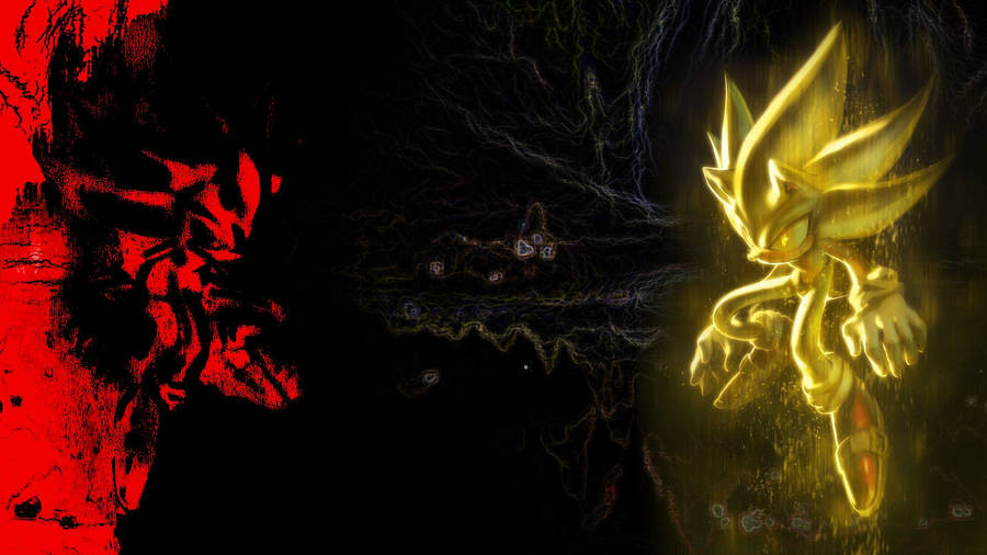 Evil Glowing Yellow Shadow Wallpaper