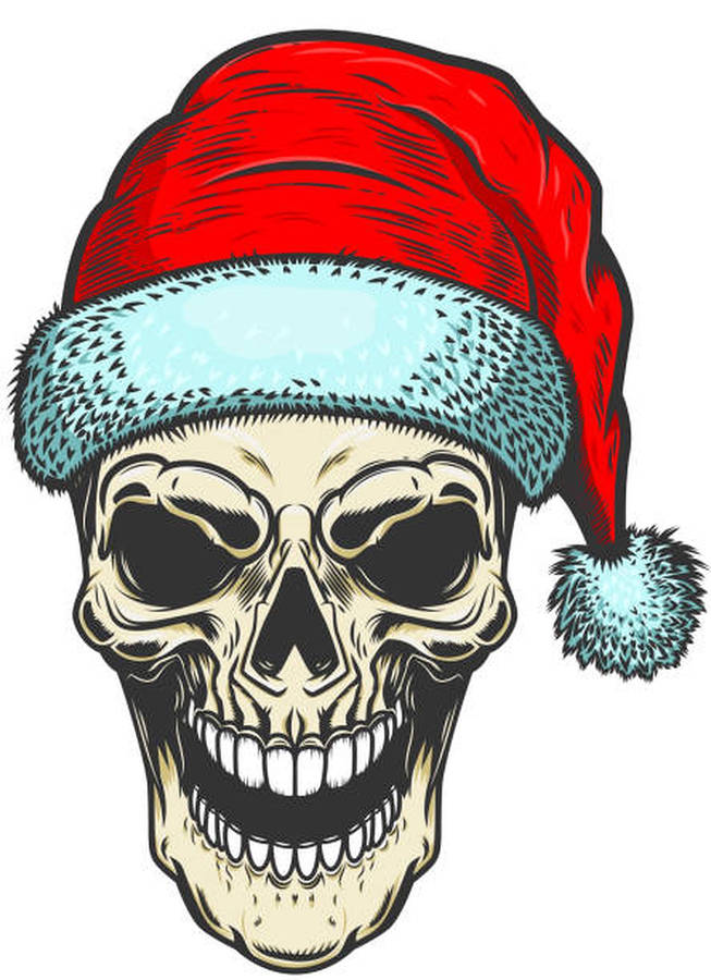 Evil Reaper In Santa Hat Wallpaper