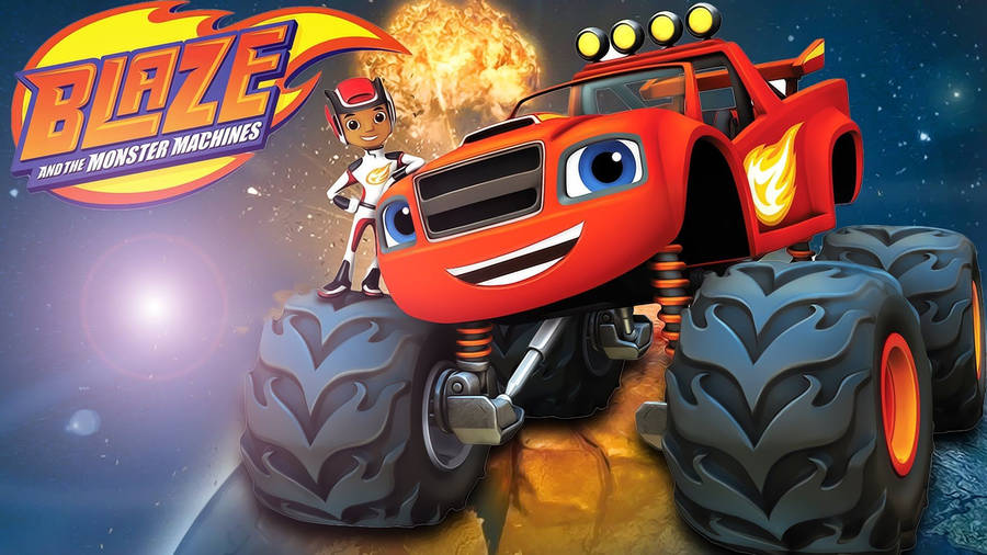 Exciting Adventure With Blaze And The Monster Machines In The Galaxy Wallpaper