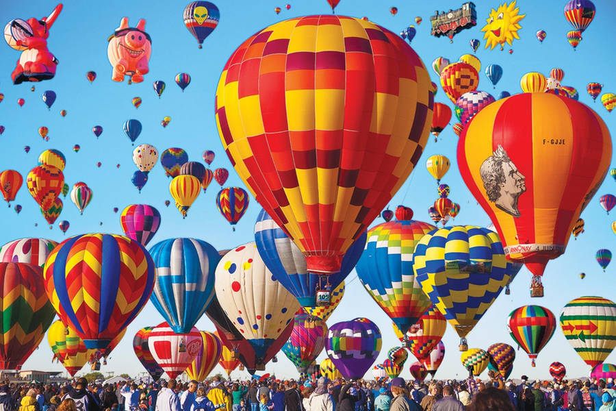 Exciting Balloon Fiesta In Albuquerque Sky Wallpaper