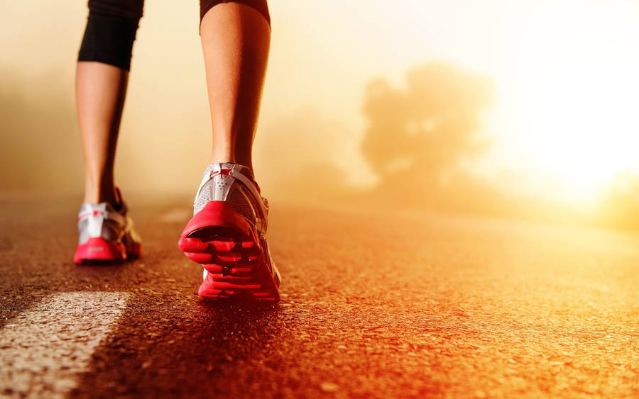 Exercise Running Sunrise Wallpaper