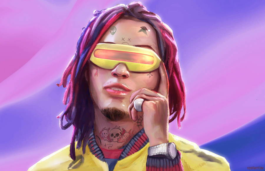 Experience Luxury And Style With Lil Uzi - Desktop Wallpaper Wallpaper