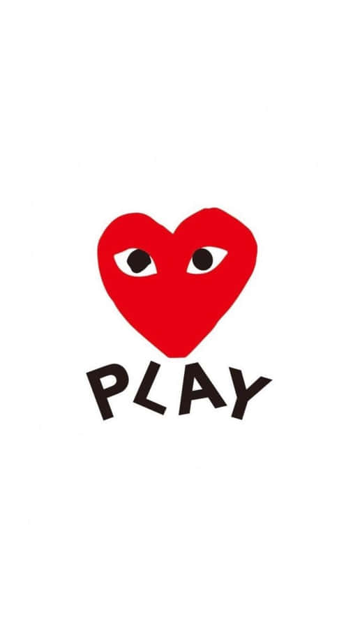 Experience Style And Comfort With Cdg Play Wallpaper
