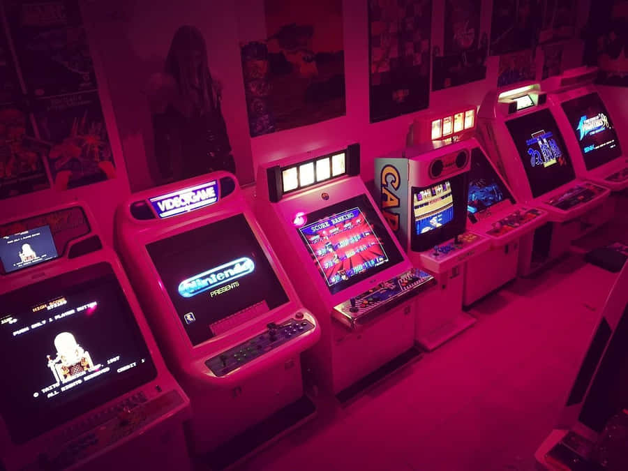 Experience The Aesthetics Of A Classic Arcade Wallpaper