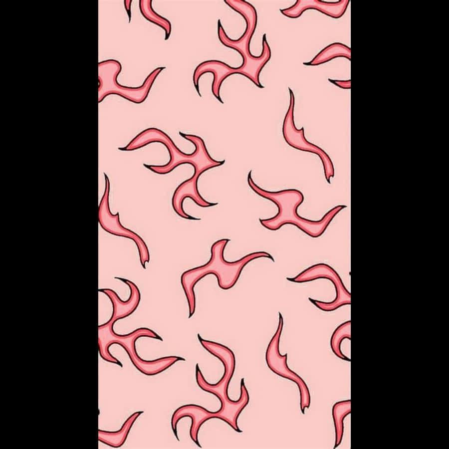Experience The Beauty And Warmth Of Pink Flames. Wallpaper
