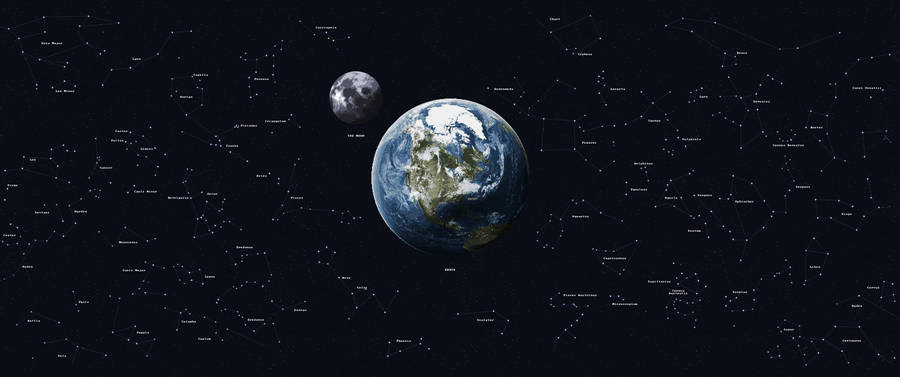Experience The Beauty Of Earth With Constellations Revealed. Wallpaper