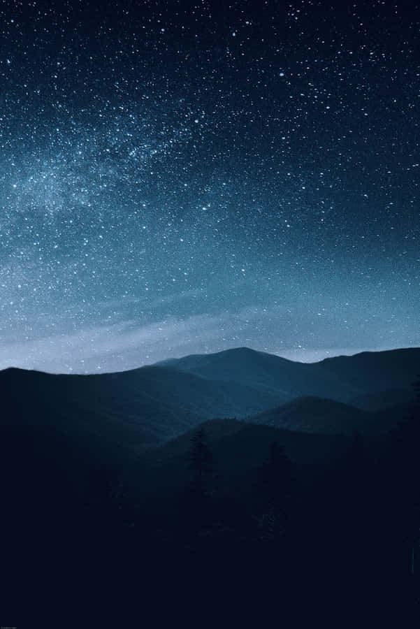 Experience The Enchanting Blue Galaxy On Your Iphone Wallpaper