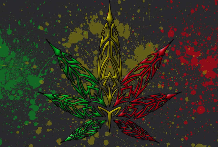 Experience The Euphoric Effects Of Psychedelic Weed Wallpaper
