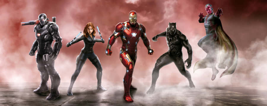 Experience The Heroism Of Captain America With A Dual Screen! Wallpaper