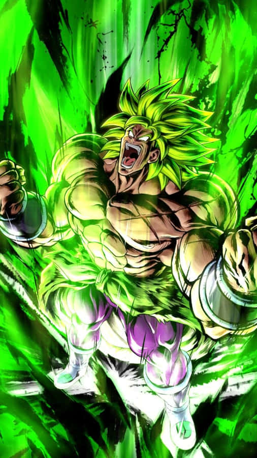 Experience The Power Of Broly With The Ultra-modern Iphone! Wallpaper