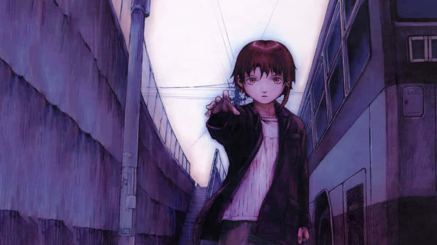 Explore A Surreal Digital World With Serial Experiments Lain Wallpaper