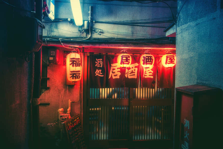 Explore Midtown Tokyo's Streets And You Are Sure To Come Across An Exciting Array Of Neon Colors Wallpaper