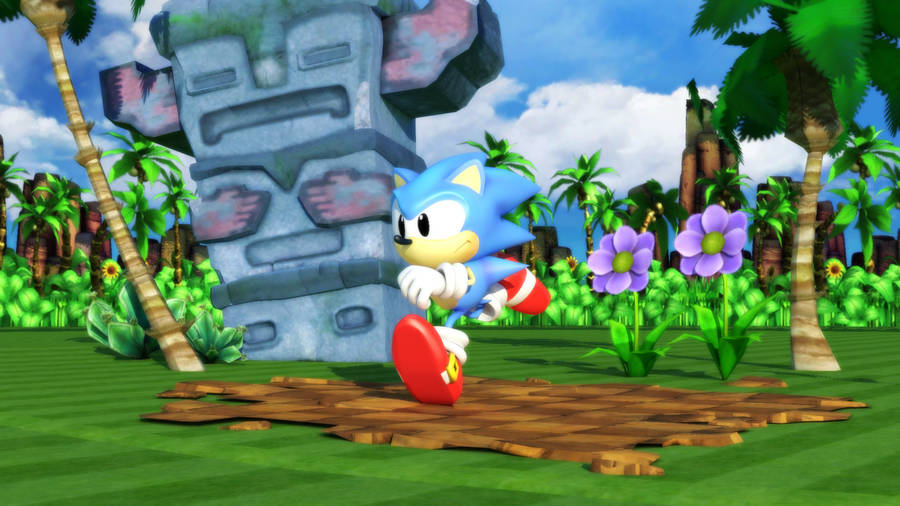 Explore The Beautiful Green Hill Zone Wallpaper