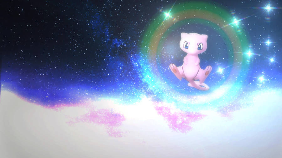 Explore The Mystical Depths Of The Universe With Mew! Wallpaper