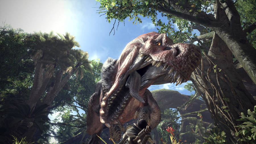 Explore The Snowy Environment Of Monster Hunter World Iceborne Wallpaper