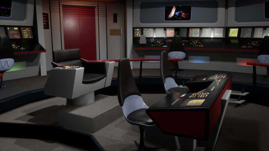 Exploring The Universe On The Uss Enterprise Wallpaper