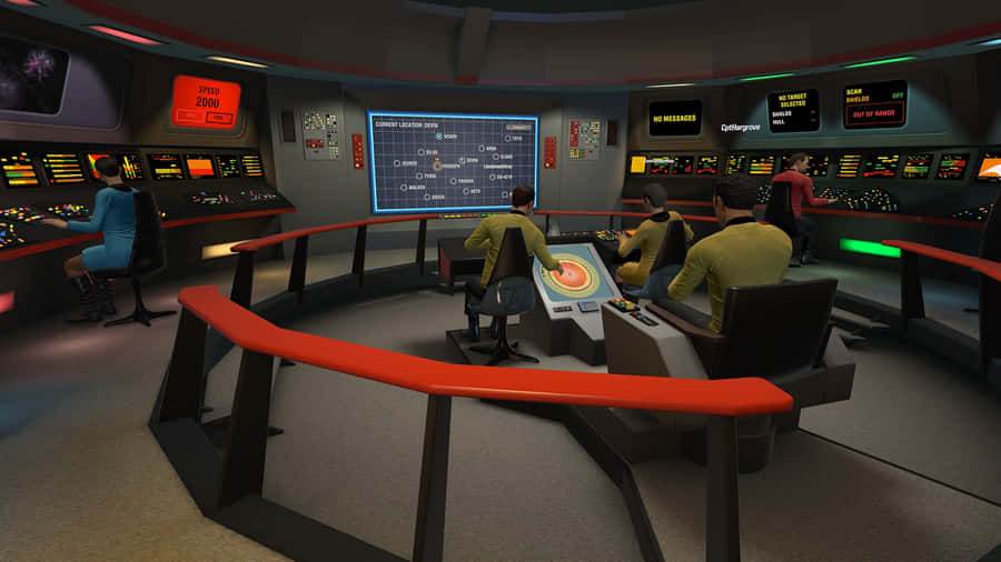 Exploring The Unknown Aboard The Starship Enterprise Wallpaper