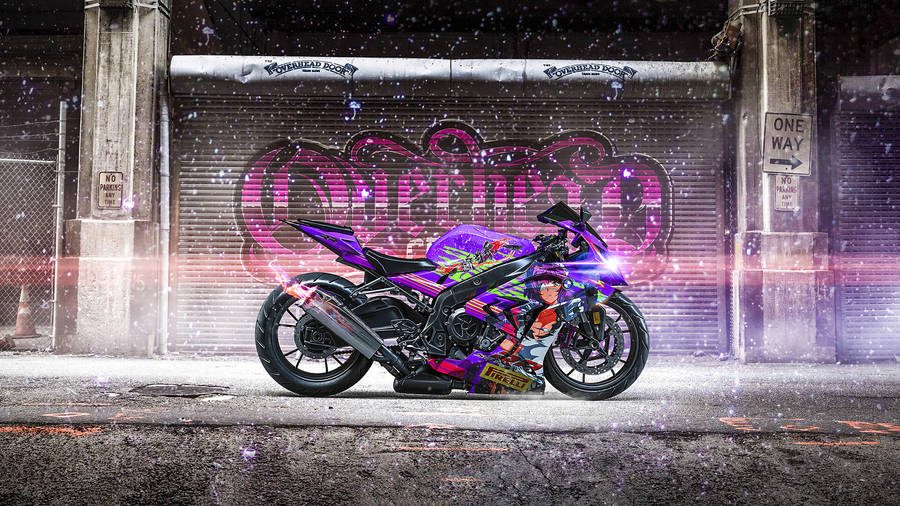 Exquisite 1920x1080 Hd Bmw Bike Cinematics With Anime Background Wallpaper