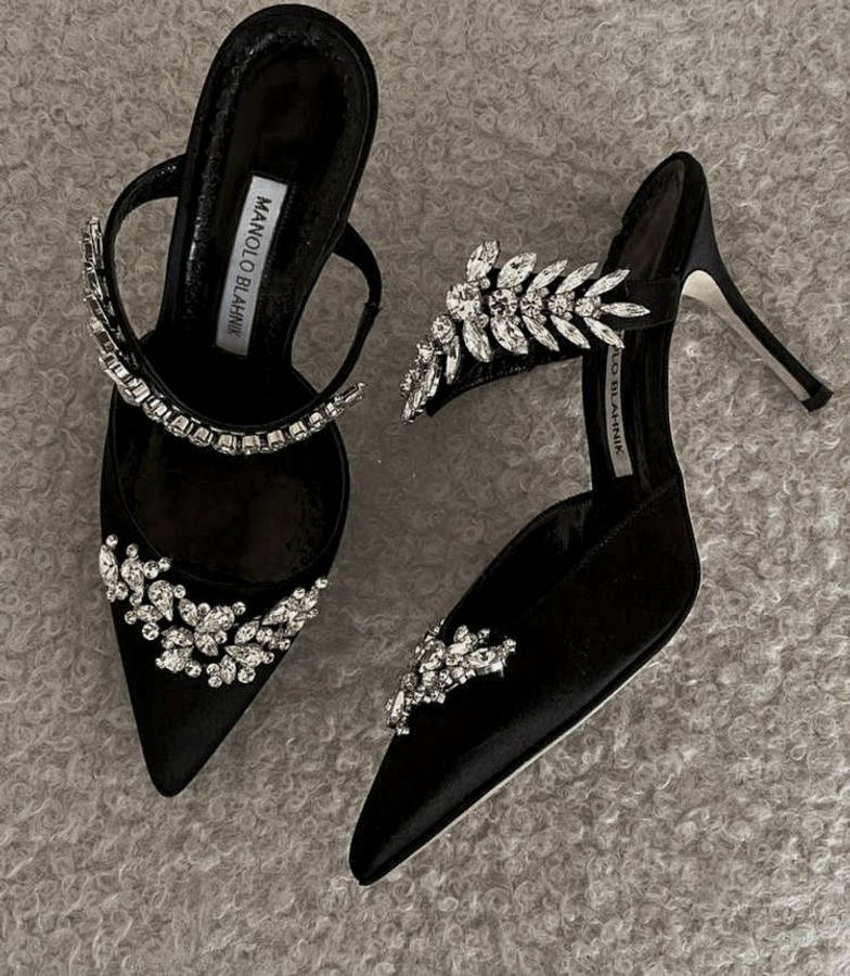 Exquisite Black Manolo Blahnik Pumps Wallpaper