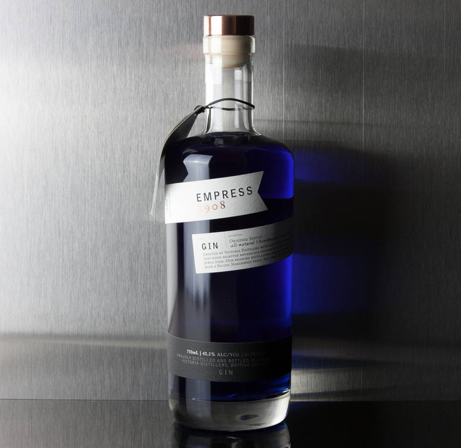 Exquisite Bottle Of Empress 1908 Gin-750 Ml Wallpaper