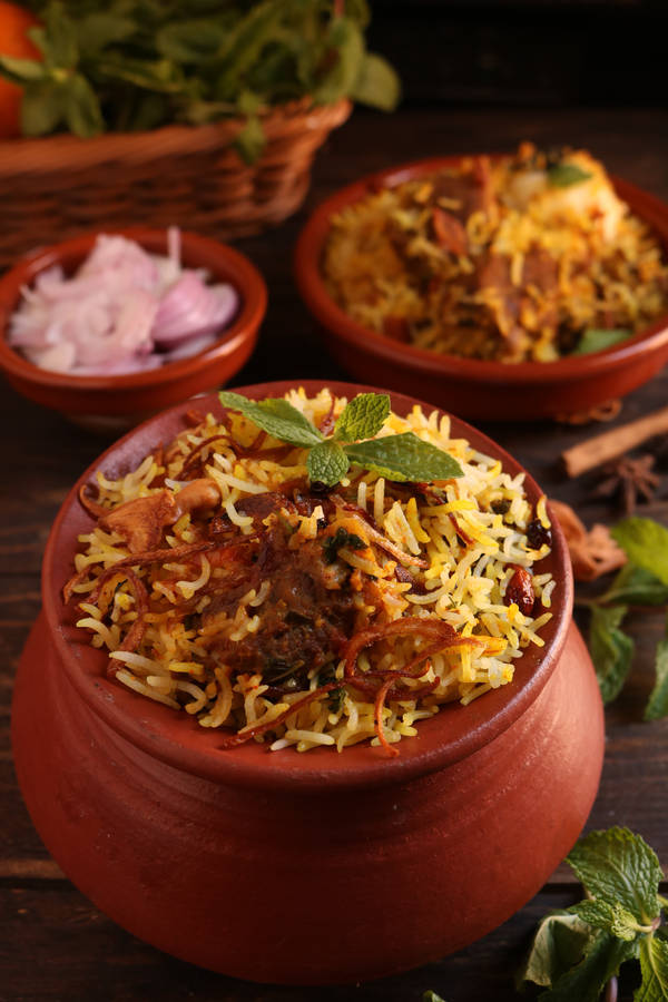 Exquisite Rendering Of Biryani Wallpaper