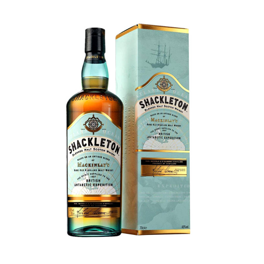 Exquisite Shackleton Blended Malt Scotch Whisky Bottle And Box Wallpaper