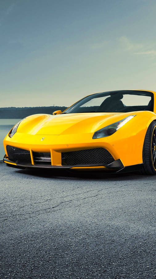 Exquisite Yellow Ferrari Wallpaper For Iphone Wallpaper