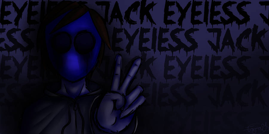 Eyeless Jack Peace Sign Wallpaper