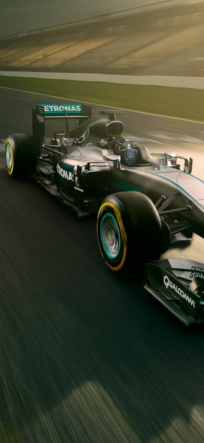 F1 Phone Black Mercedes Formula Car Wallpaper