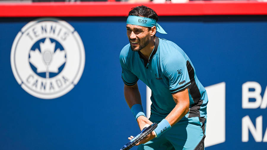 Fabio Fognini All-blue Outfit Wallpaper