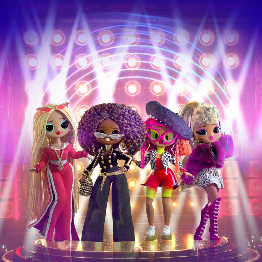 Fabulous Lol Dolls On Stage Wallpaper