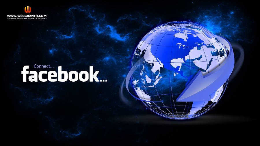 Facebook Globe Black Desktop Wallpaper