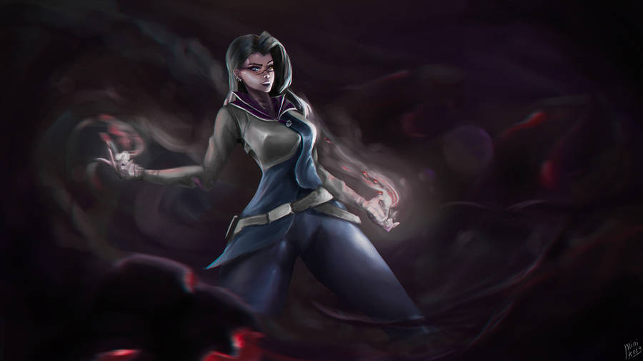 Fade Taking Control With The Shrouded Step Ability In Valorant Wallpaper