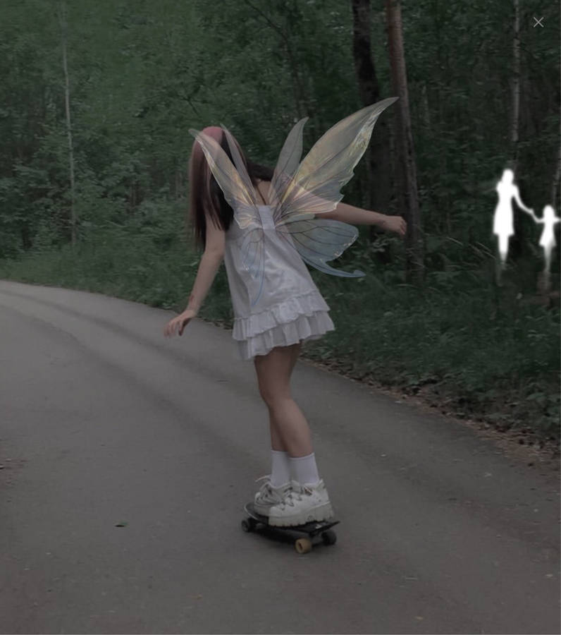 Fairy Grunge Skateboard Fairy Wallpaper