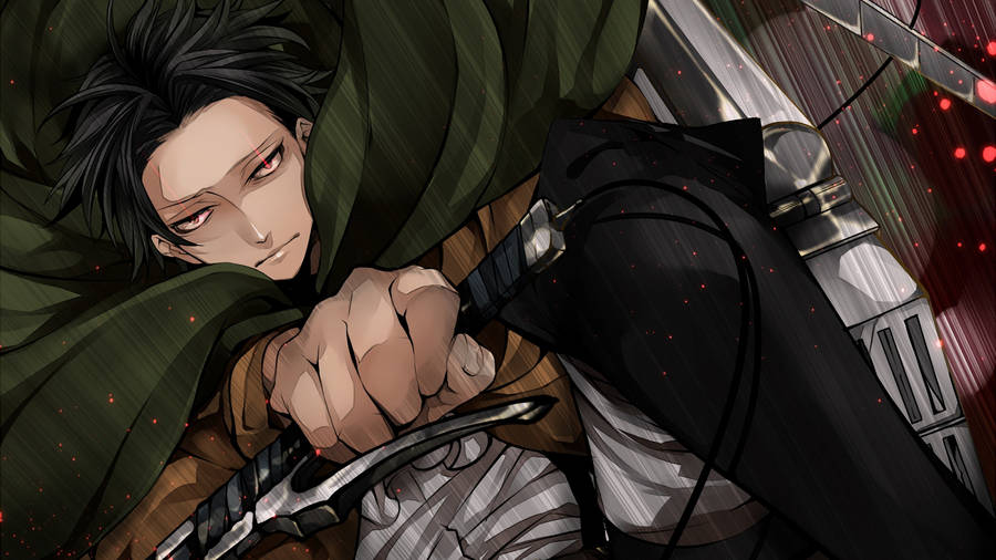 Falling Captain Levi Ackerman Wallpaper