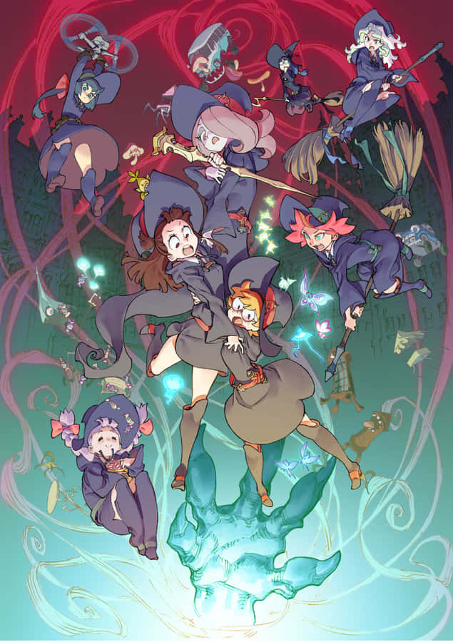 Falling Little Witch Academia Characters Wallpaper