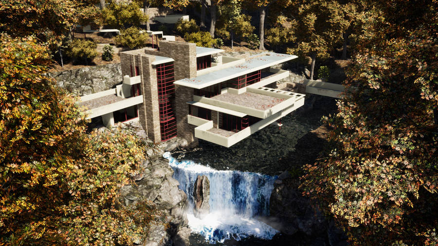 Falling Water Remote Getaway Wallpaper