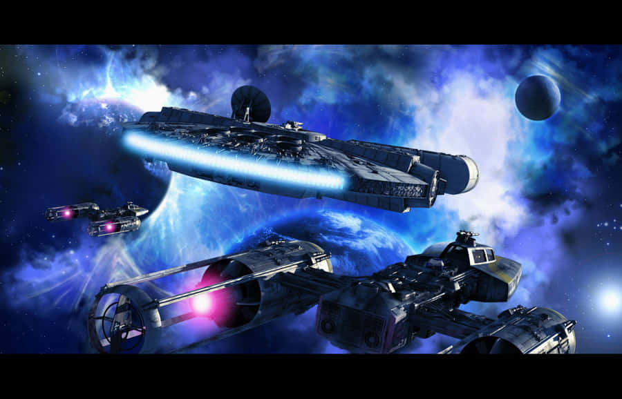 Famed Corellian Yt-1300f Light Freighter, The Millennium Falcon Wallpaper