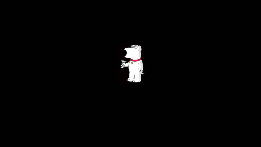 Family Guy Brian Griffin In Black Wallpaper