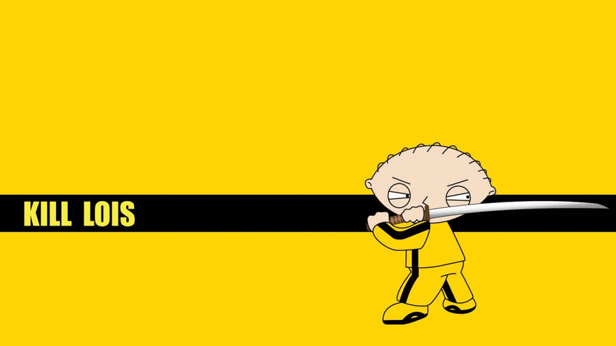 Family Guy Stewie Black And Yellow Wallpaper