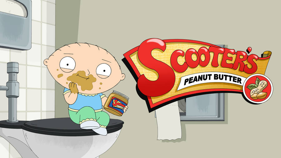 Family Guy Stewie Eating Peanut Butter Wallpaper