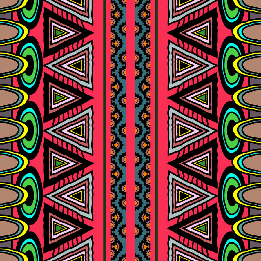 Fancy Colorful Tribal Pattern Geometric Wallpaper