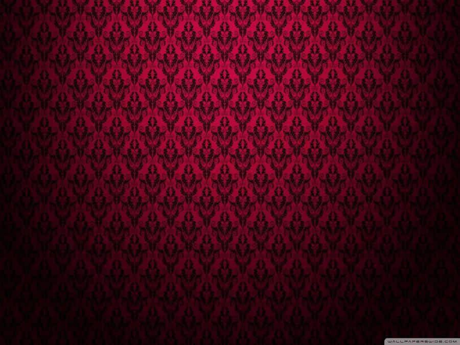 Fancy Red Damask Vignette Wallpaper